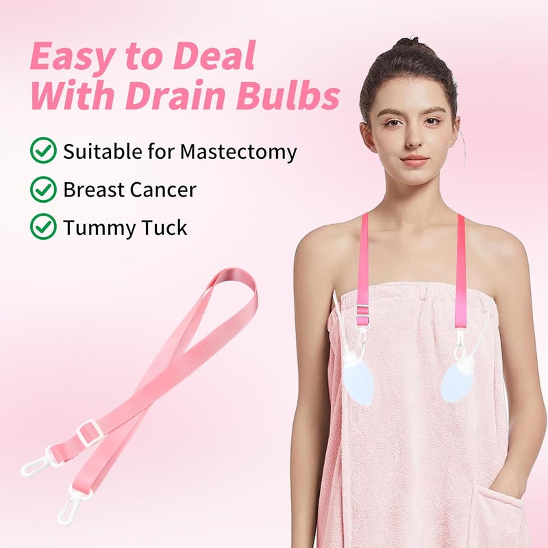 brougetme 3 Pack Shower Lanyard for Mastectomy Drain Holder,Drainage Bulbs Breast Cancer, Breast Cancer/Abdominal Debridement/Tummy Tuck Patients Surgical Drain Holder; Breast Surgery Recovery Care Package - Image 5